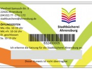 Die Stadtbücherei Ahrensburg führt neue Benutzerausweise ein