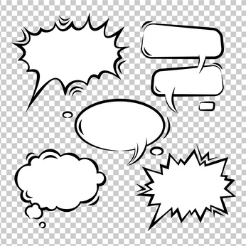 Fotolia: Vector Illustration set of comic bubbles empty