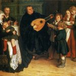 Luther im Kreise seiner Familie musizierend