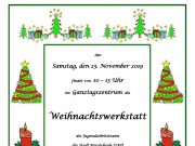 Weihnachtswerkstatt 23.11.19