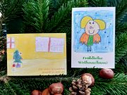 Selbstgestaltete Weihnachtskarten von Kindern – Erlöse kommen Kinderschutzbund zugute