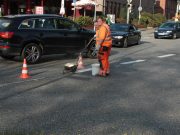 Bau- und Markierungsarbeiten im Stadtgebiet