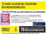 Vernissage der Ausstellung „Die Geschichte der Menschenrechte“