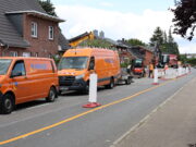 Sperrung der Straße Lohe