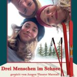 Drei Menschen im Schnee