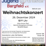 Jugendorchester Bargtfeld Weihnachtskonzert Plakat