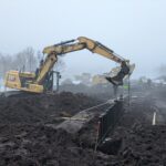 Einbringen der Spundwand