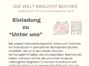 Einladung zu „Unter uns“ im November und Dezember